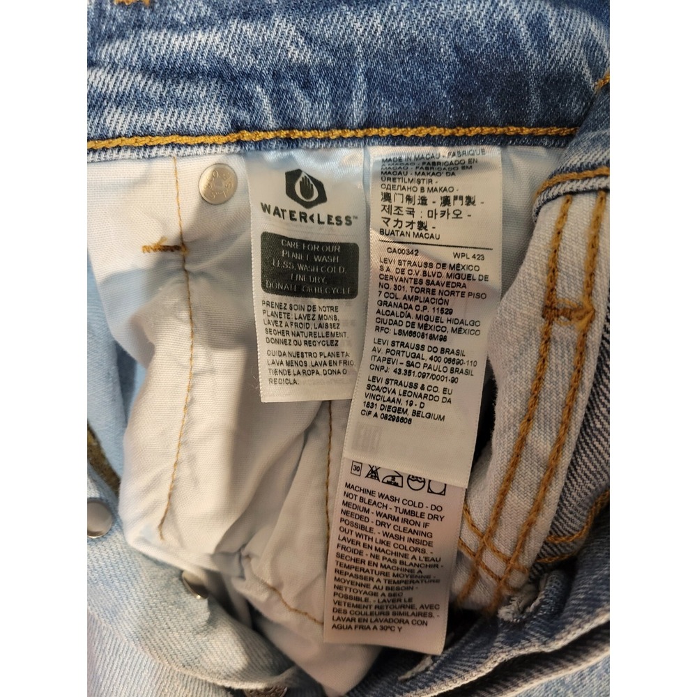 Levis 501 Mens Colorblock Crop Jeans Sz W32-L26 Style 362000214 Waterless - Picture 4 of 11